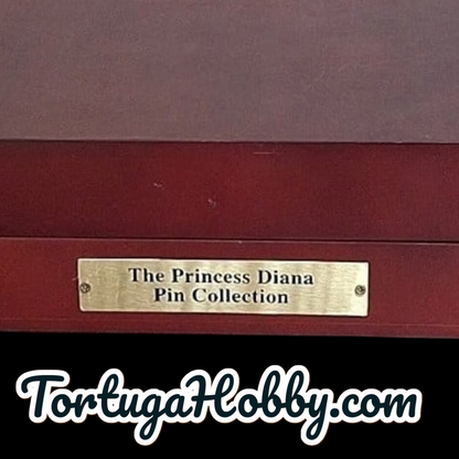1980 - Beautiful Princess Diana 32 Pin Collection with Wooden Case