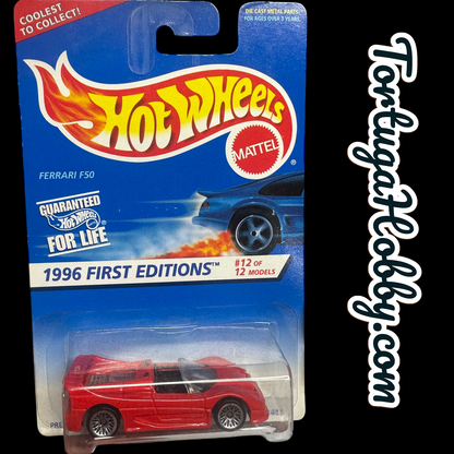 1996 - Hot Wheels Red Ferrari F50 1996 First Editions #12 of 12 Collector #377