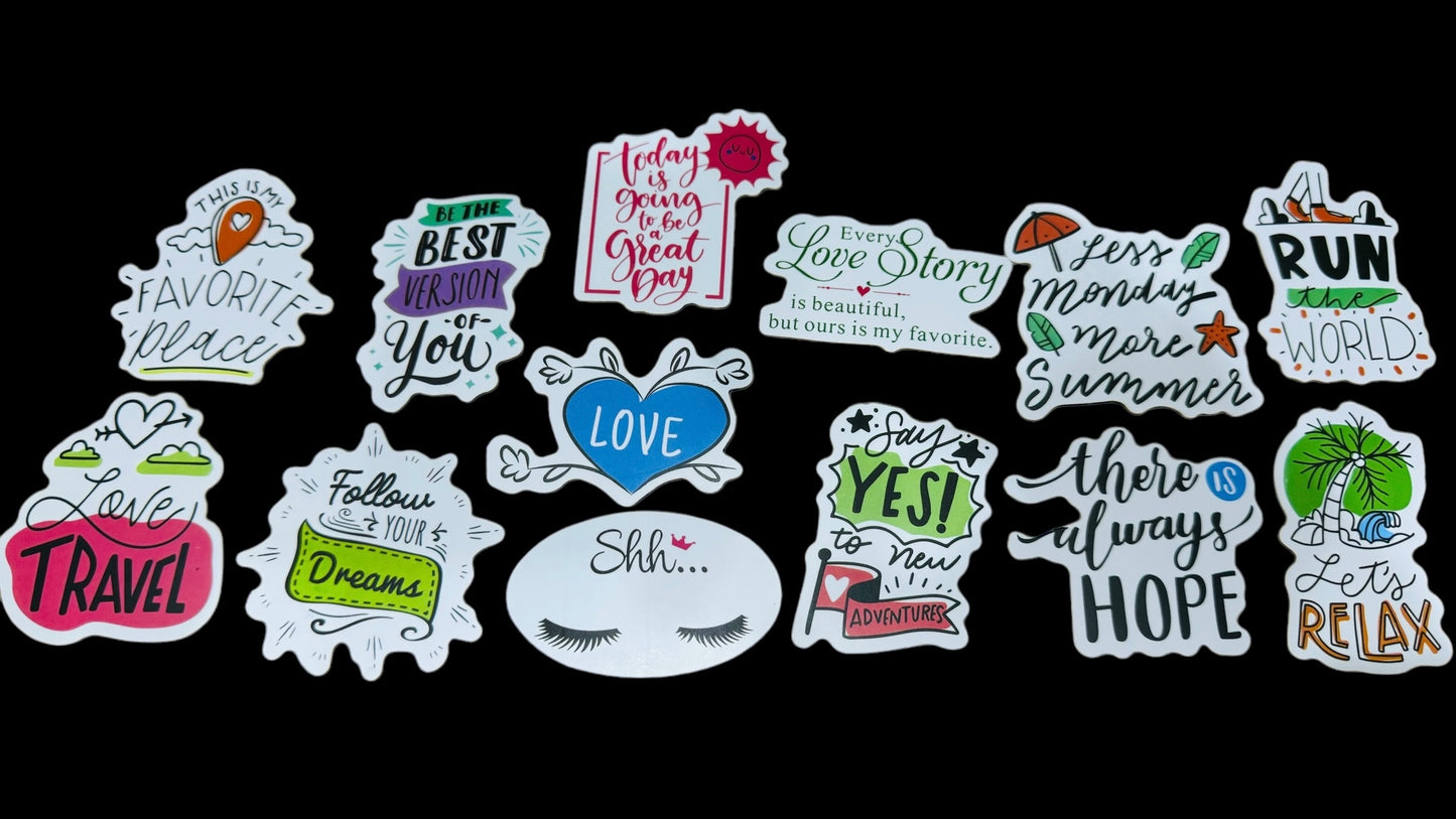 25 Be Inspirational - Positive Motivational and Inspirational Stickers for Laptops, Water Bottles, Skateboards, Lockers and More