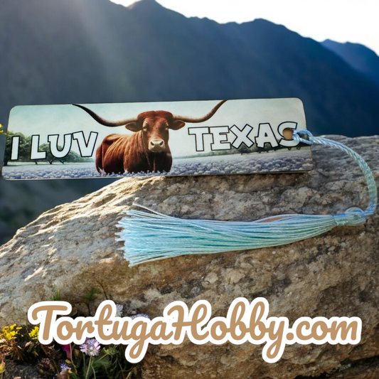 Bookmark - I Luv Texas - Aluminum Artisan Bookmark