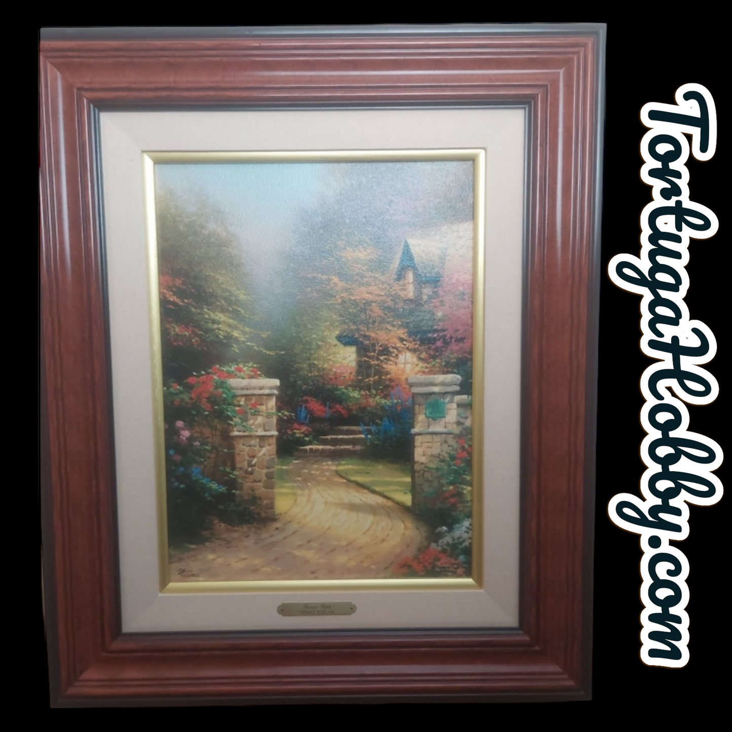 The Rose Gate - Thomas Kinkade Limited Edition Offset Lithograph on Canvas