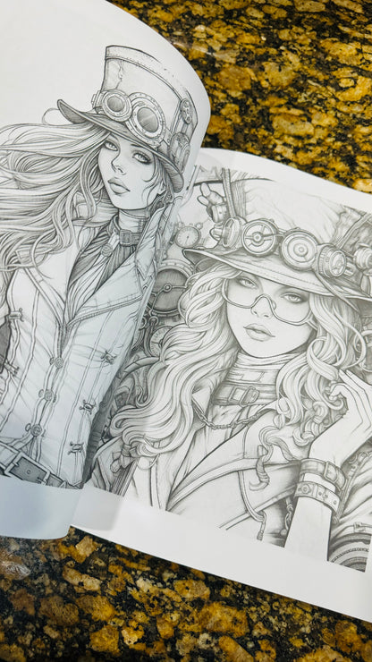 Steampunk Dreams - A Coloring Adventure