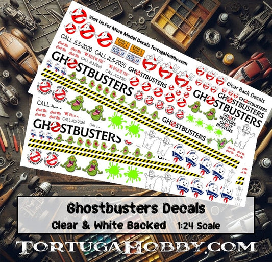 Decals - Ghostbusters - Clear Water Slide Decals - 1:24 Scale