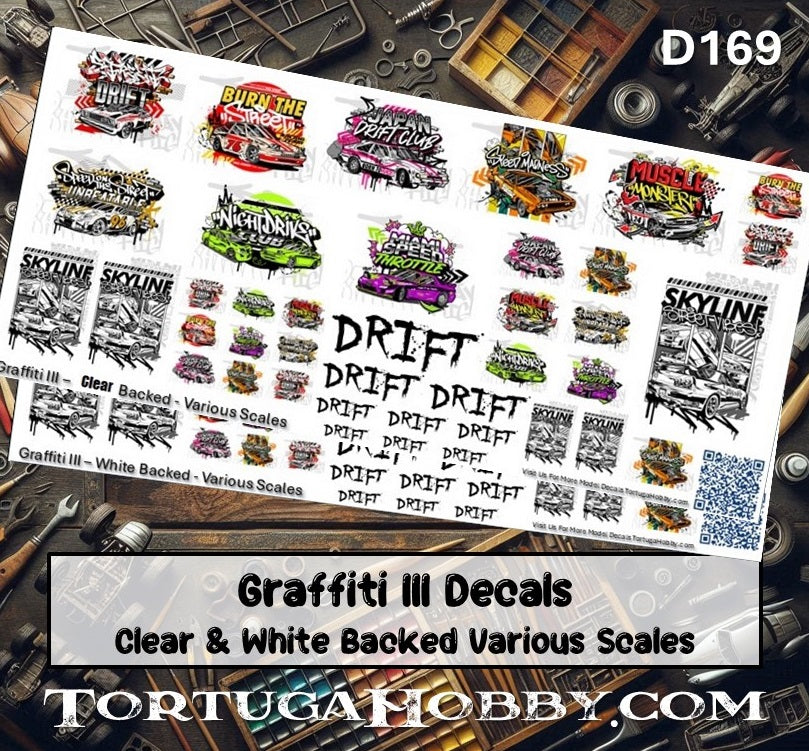 Graffiti Decals - HO Scale - For Dioramas, Train Layouts, Models & More