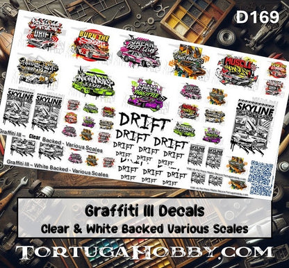 Graffiti Decals - HO Scale - For Dioramas, Train Layouts, Models & More