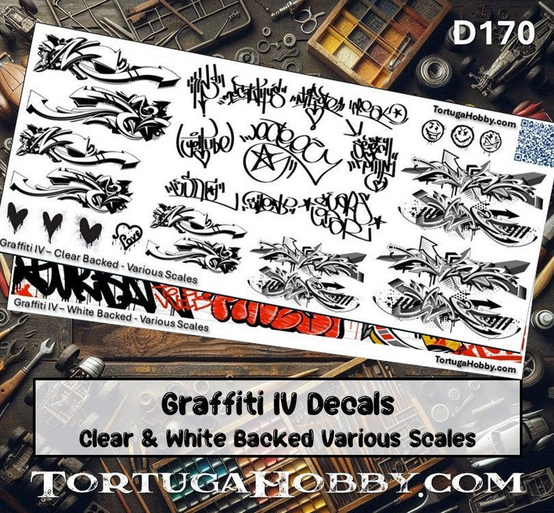 Graffiti Decals - HO Scale - For Dioramas, Train Layouts, Models & More