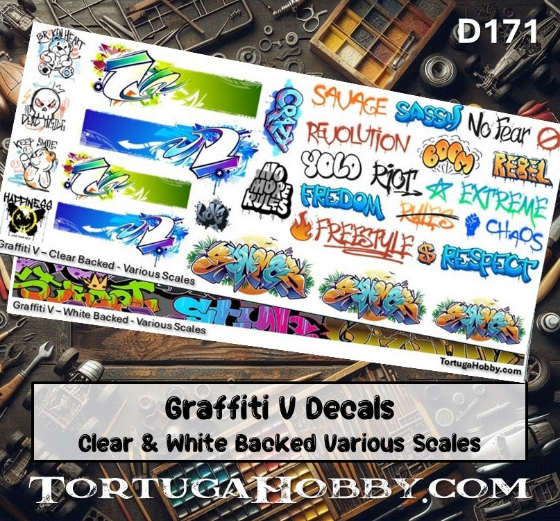 Graffiti Decals - HO Scale - For Dioramas, Train Layouts, Models & More