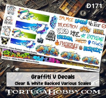 Graffiti Decals - HO Scale - For Dioramas, Train Layouts, Models & More