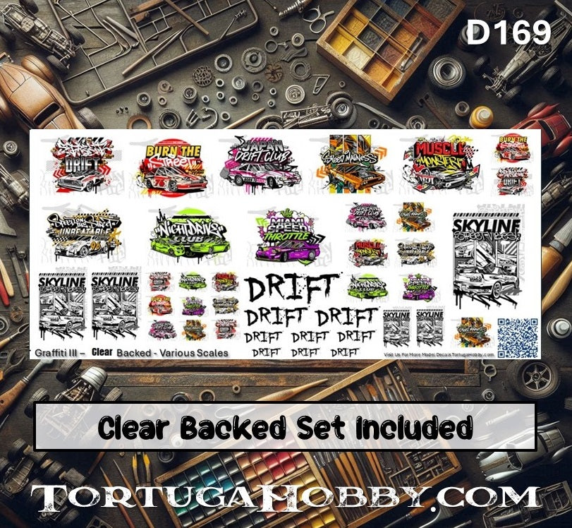 Graffiti Decals - HO Scale - For Dioramas, Train Layouts, Models & More
