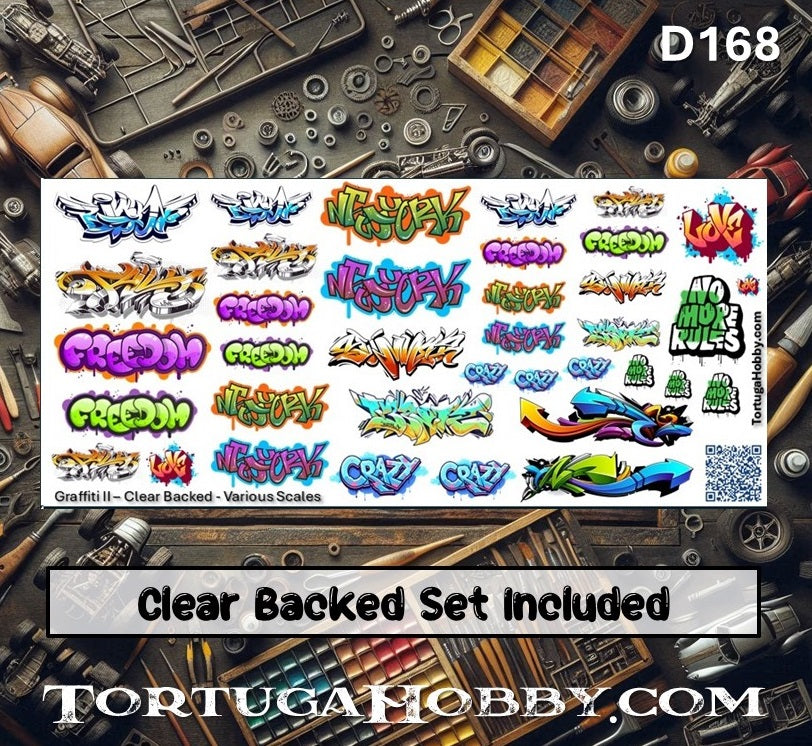 Graffiti Decals - HO Scale - For Dioramas, Train Layouts, Models & More