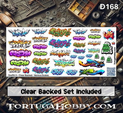 Graffiti Decals - HO Scale - For Dioramas, Train Layouts, Models & More