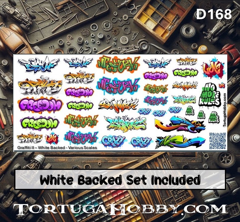 Graffiti Decals - HO Scale - For Dioramas, Train Layouts, Models & More