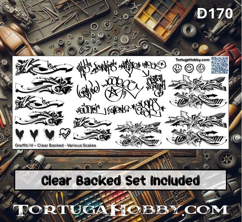 Graffiti Decals - HO Scale - For Dioramas, Train Layouts, Models & More