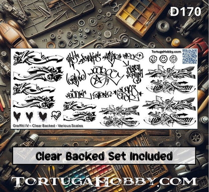 Graffiti Decals - HO Scale - For Dioramas, Train Layouts, Models & More