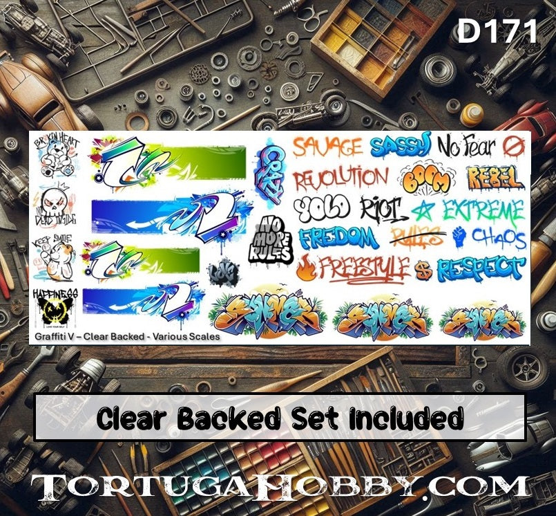 Graffiti Decals - HO Scale - For Dioramas, Train Layouts, Models & More