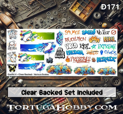 Graffiti Decals - HO Scale - For Dioramas, Train Layouts, Models & More