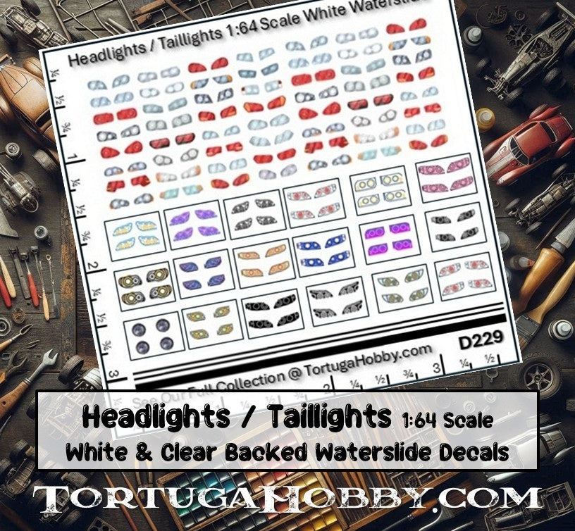 Headlights & Taillights - Waterslide Model Decals