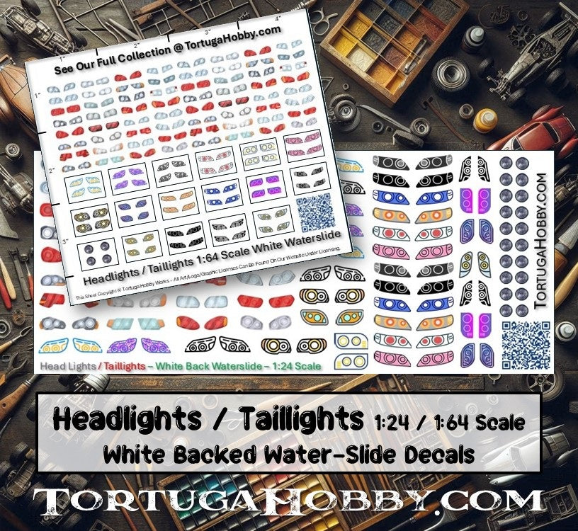 Headlights & Taillights - Waterslide Model Decals