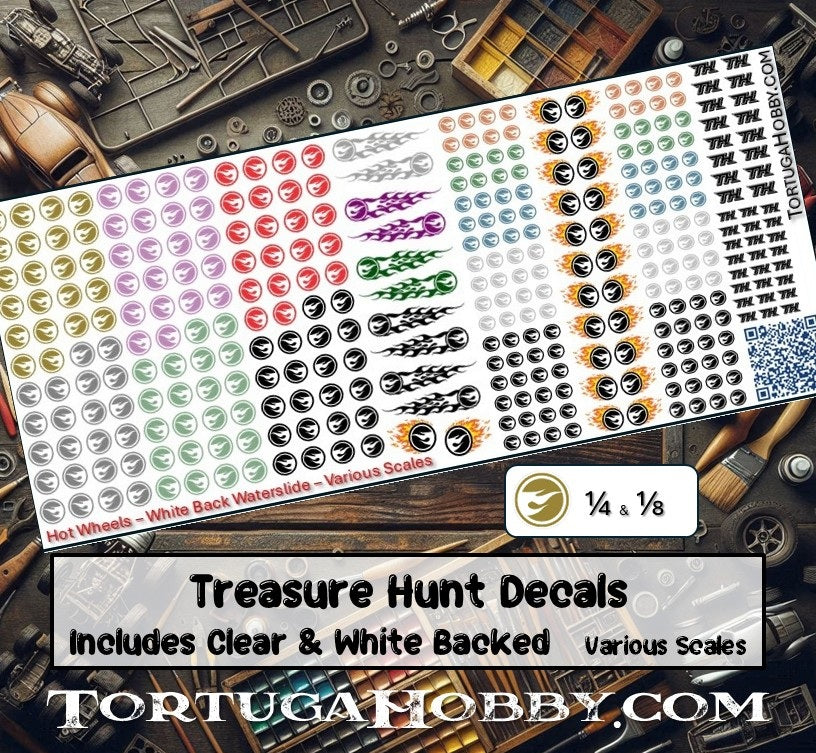 Treasure Hunt Decals - Models, Pine Cars, Derby, R/C Water Slide