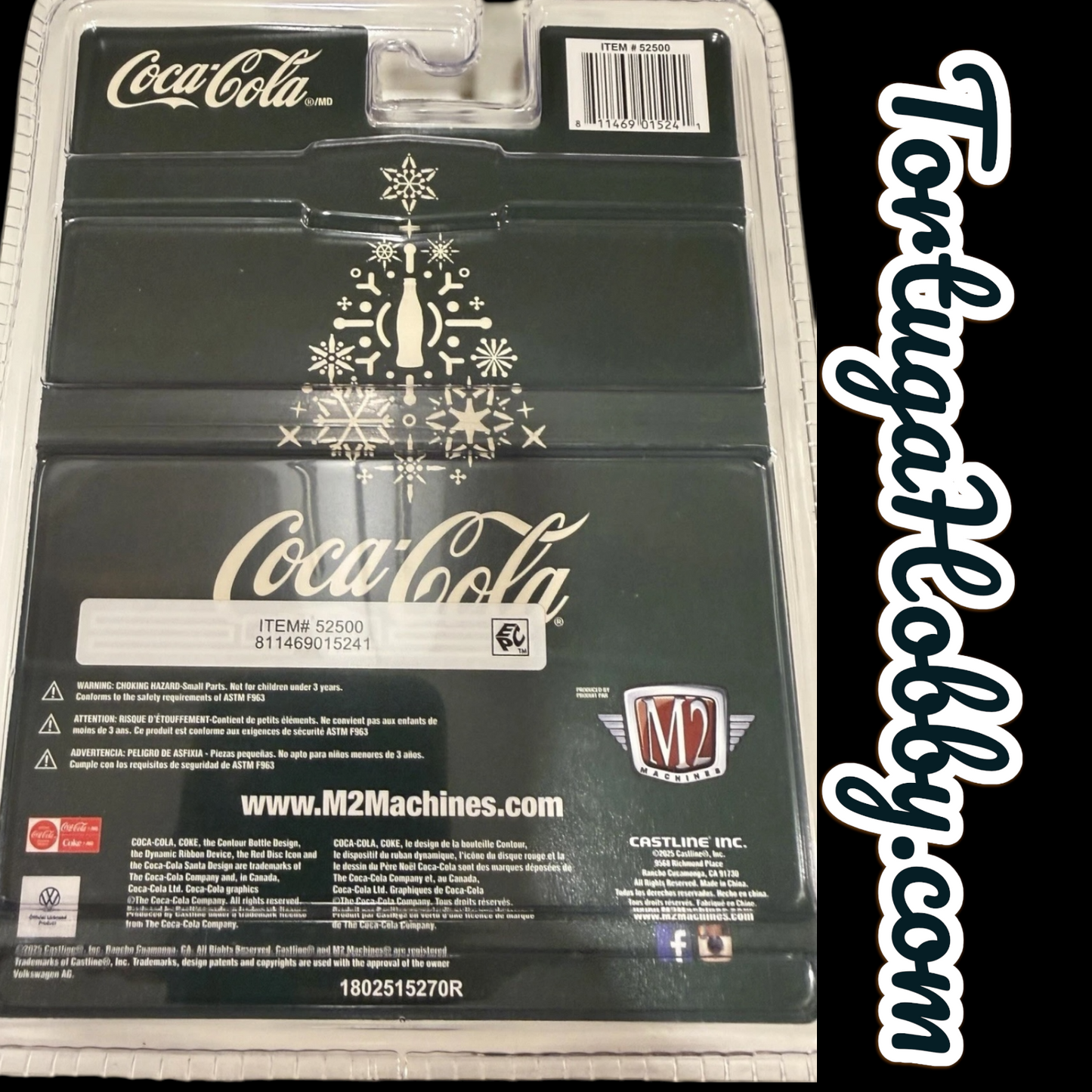 2025 M2 Machines Coca-Cola Christmas 1961 VW Double Cab Truck USA Model