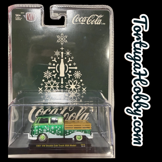 2025 M2 Machines Coca-Cola Christmas 1961 VW Double Cab Truck USA Model