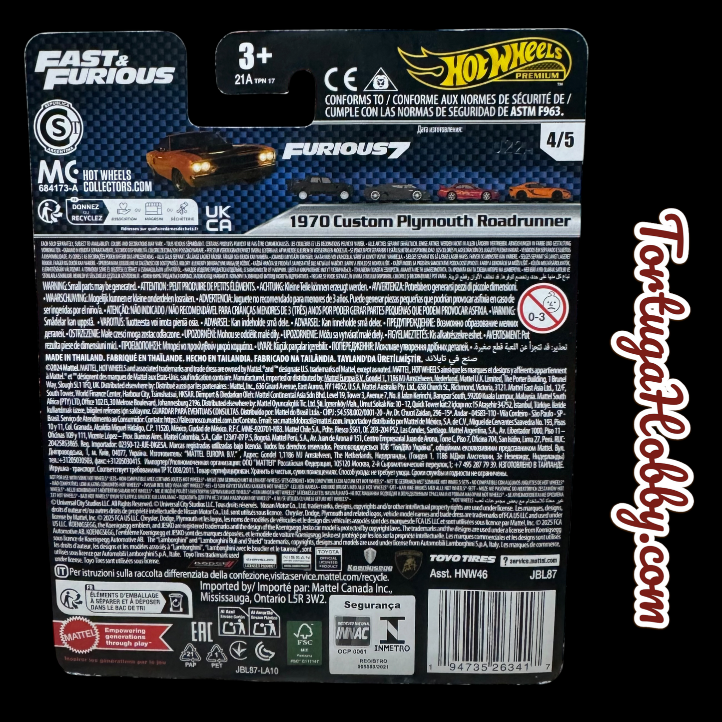 2024 - Hot Wheels Fast & Furious 1970 Custom Plymouth Road Runner