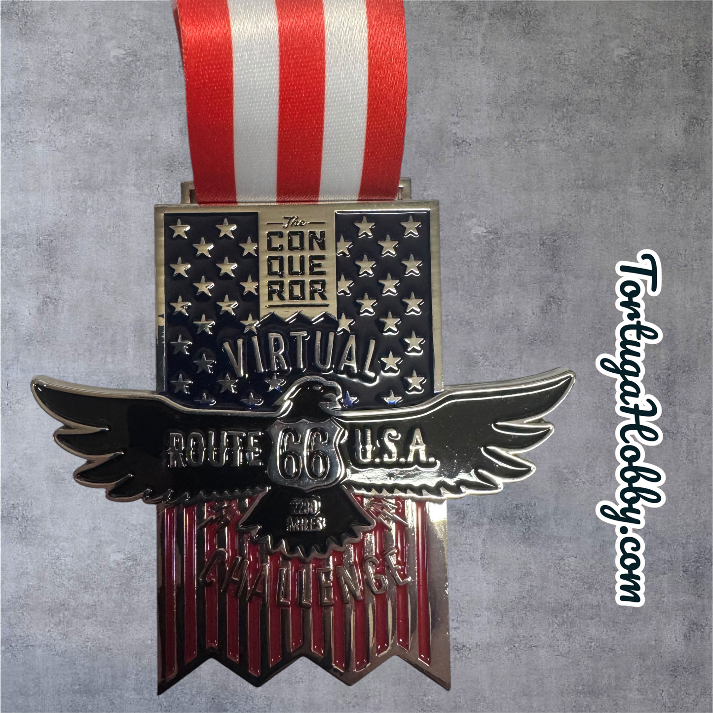 The Conqueror - Route 66 - High Quality Finishers Medal.