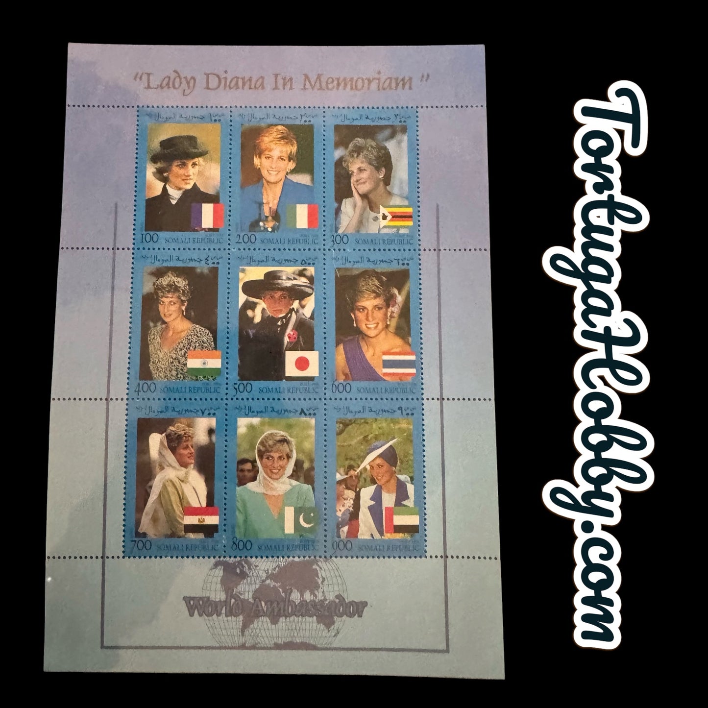 1998 - Lady Diana In Memoriam From Somalia - Illegal Uncut Sheet