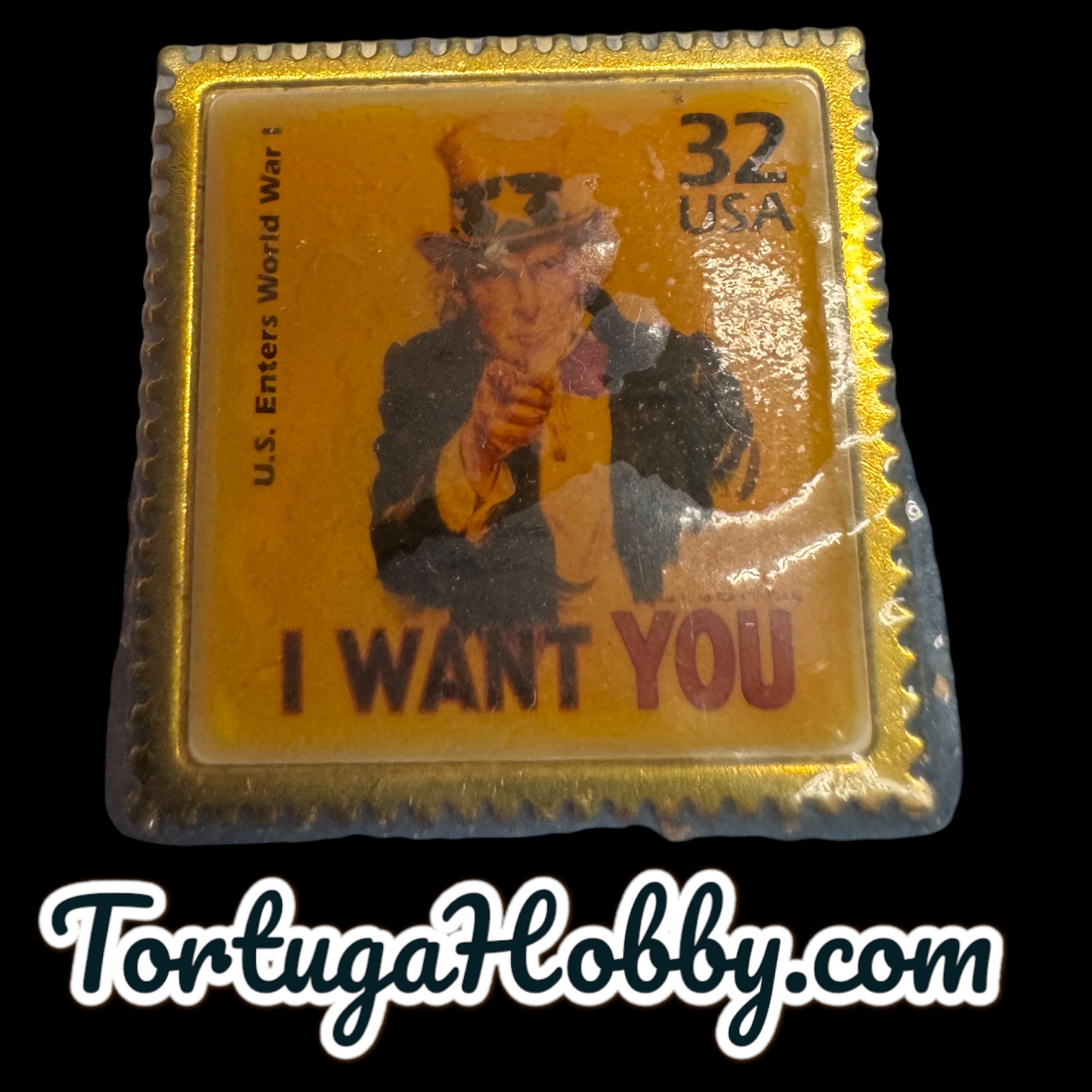 1998 - 32 Cent Stamp "I Want You" Celebrate The Century Keychain & Pin USPS