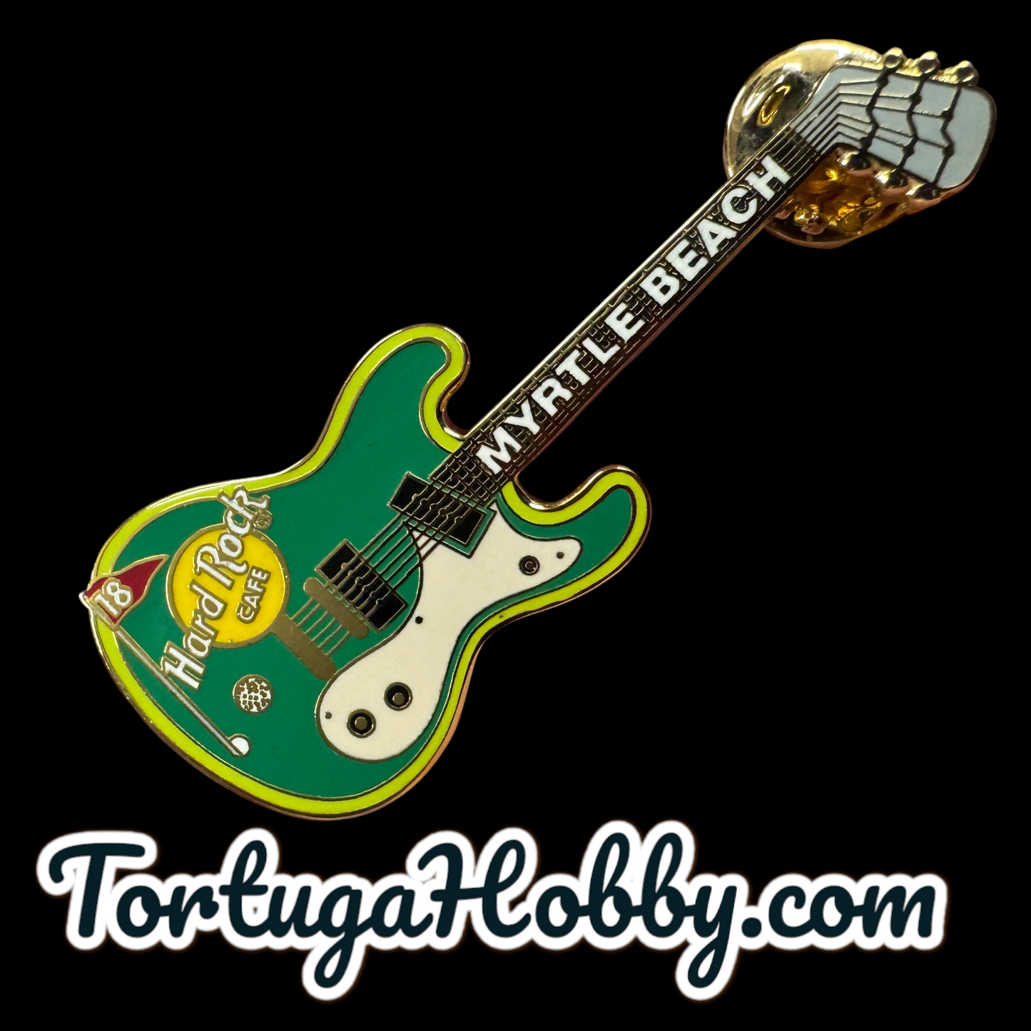 1999 - Hard Rock Cafe - Myrtle Beach Pin - Green Guitar