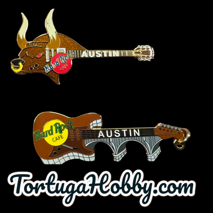 2002 - Hard Rock Cafe - Longhorn Bull Guitar And Austin Richard Congress Bridge
