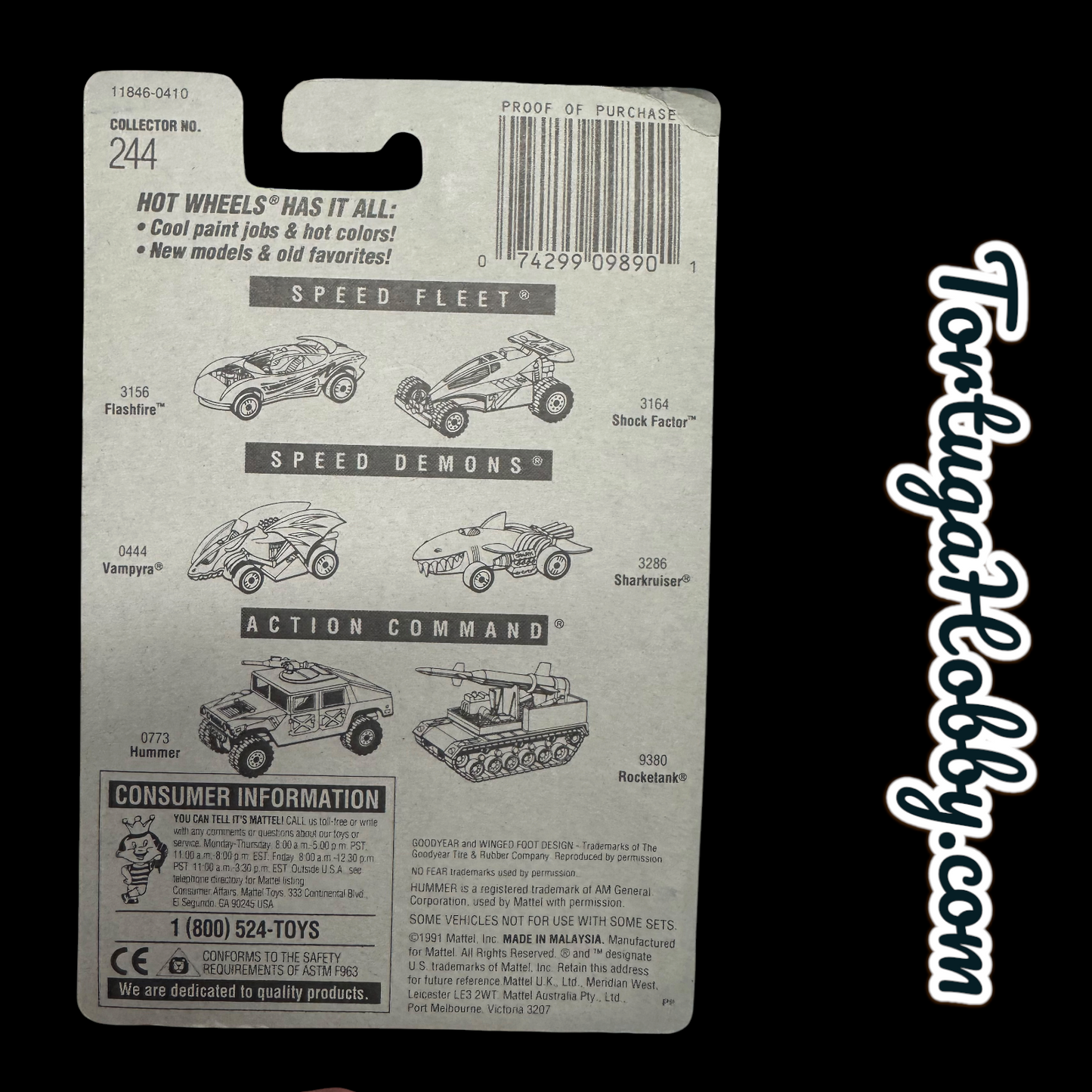 1994 - Hot Wheels - Mainline - No Fear Race Car #244