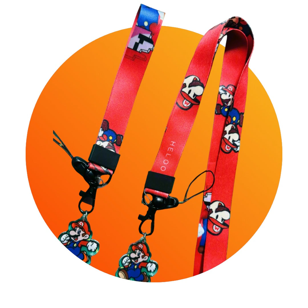 Lanyards - Mario from Nintendo’s Mario Brothers Lanyard & Keychain Gift Set