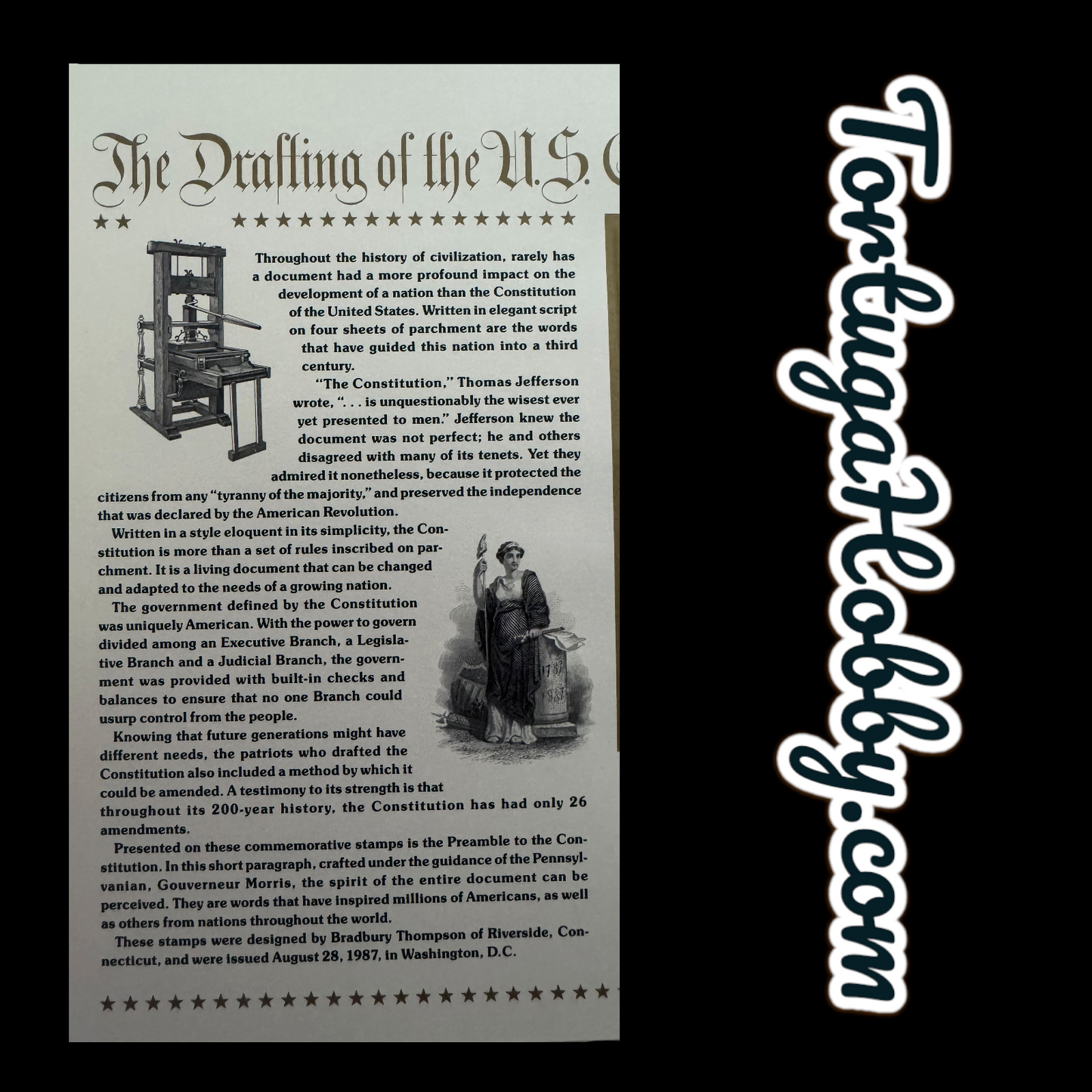 1987 - American Commemoratives - Drafting the US Constitution