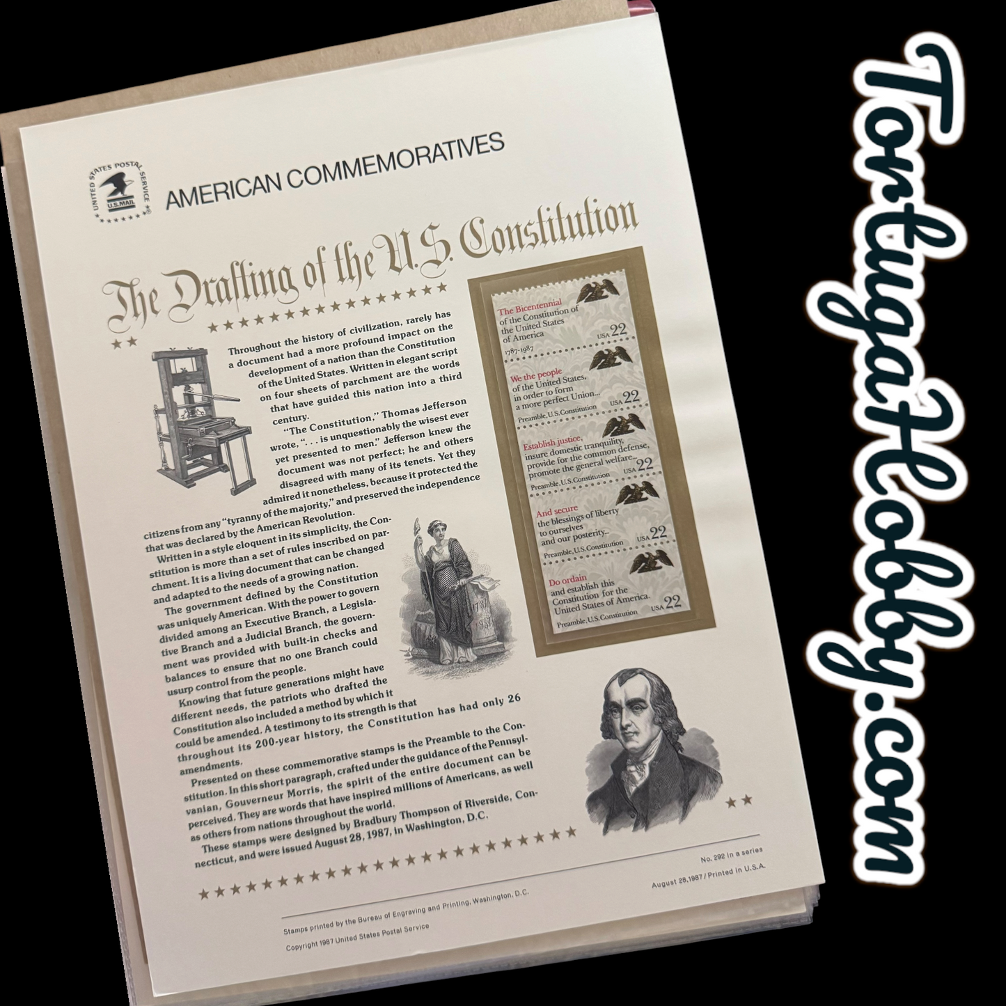 1987 - American Commemoratives - Drafting the US Constitution