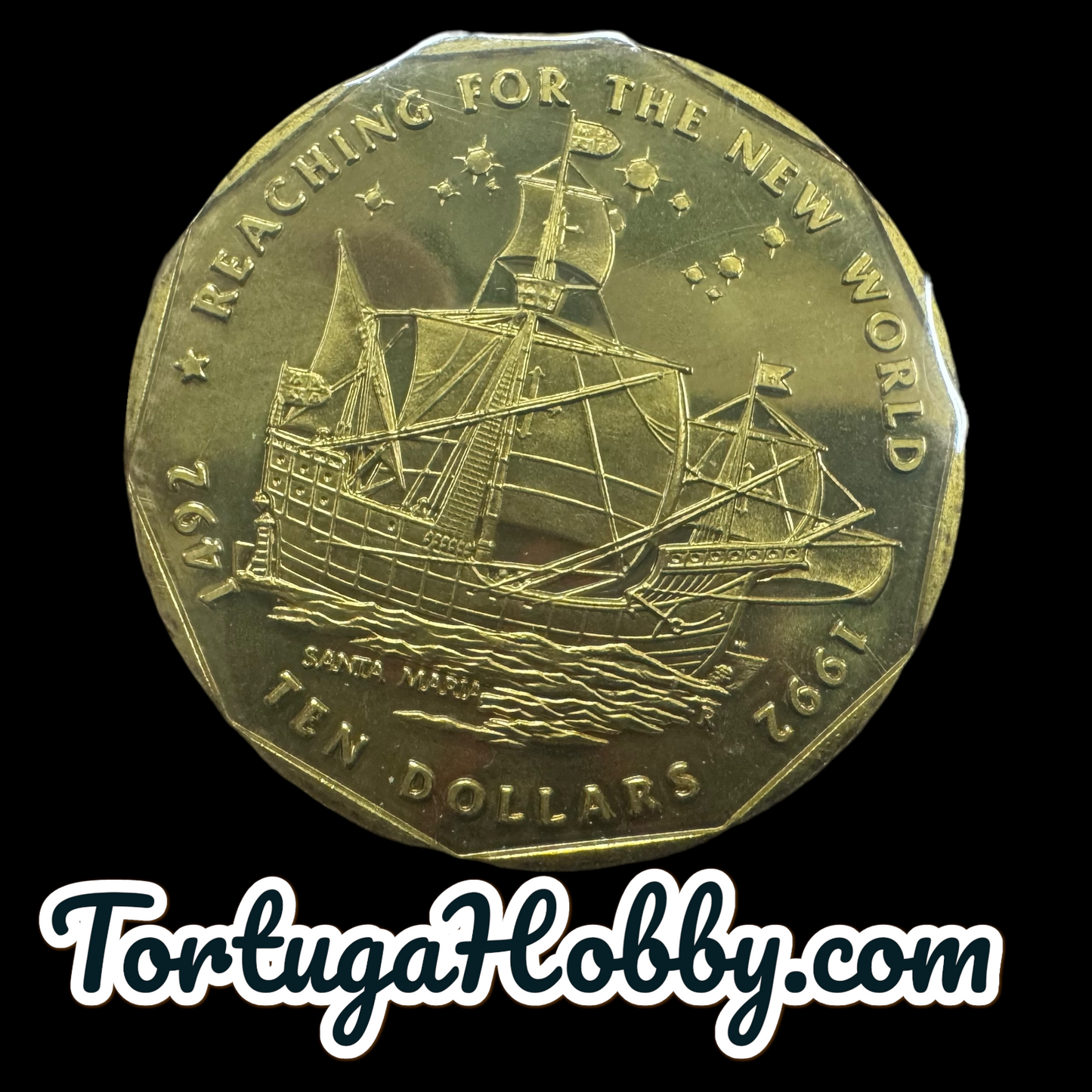 1992 Marshall Islands - Reaching For The New World - $10 Coin