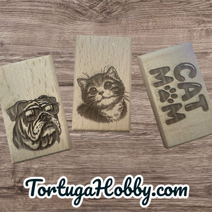 Wood Engraved Keychains - Your Custom Design or Logo