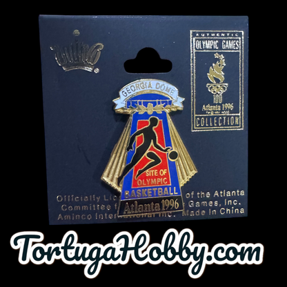 1996 Atlanta Centennial Official Olympic Pin - Georgia Dome Basketball