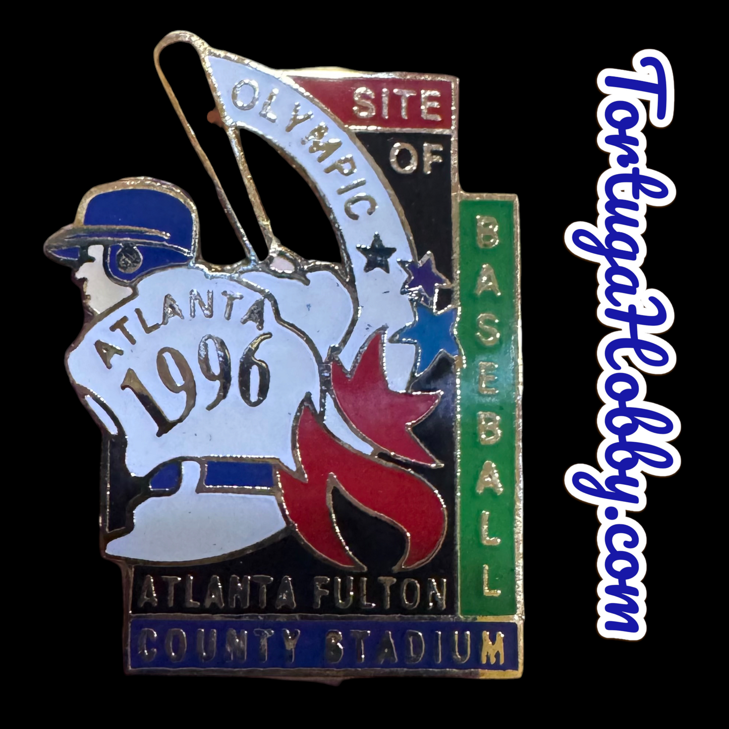 1996 Atlanta Centennial Official Olympic Pin - Fulton Field Baseball