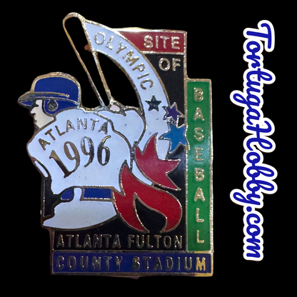 1996 Atlanta Centennial Official Olympic Pin - Fulton Field Baseball