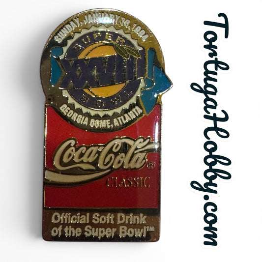 1994 Super Bowl XXVIII Georgia Dome Commemorative Pin - Coca-Cola Sponsored