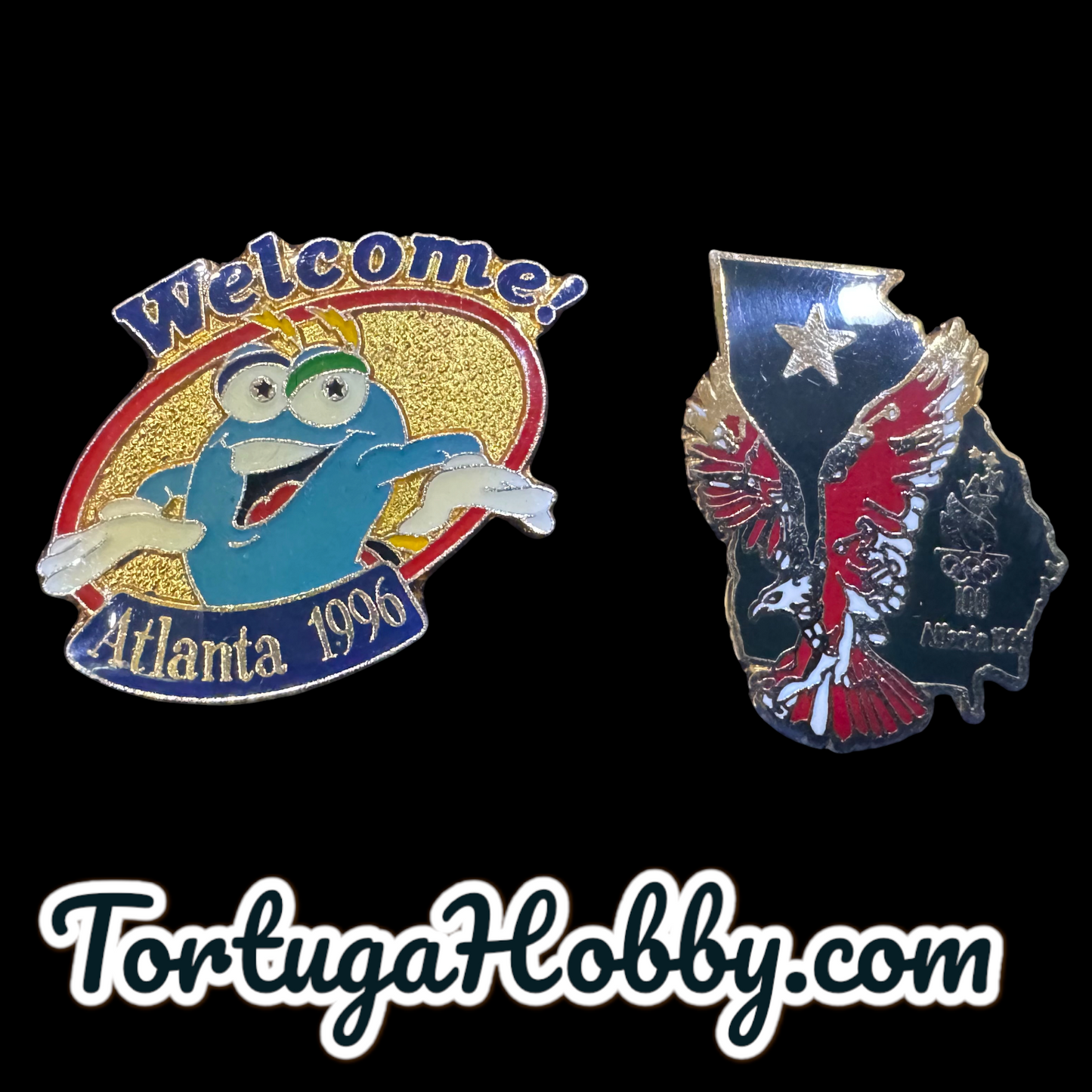 1996 Atlanta Centennial Official Olympic Izzy Welcome Pin W/Bonus Pin