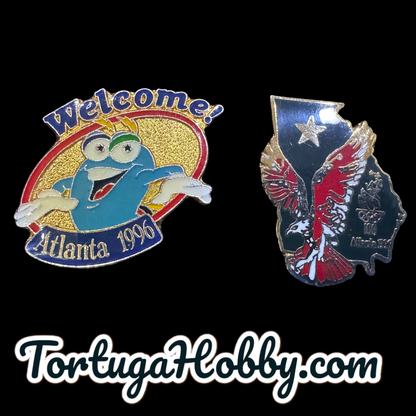 1996 Atlanta Centennial Official Olympic Izzy Welcome Pin W/Bonus Pin