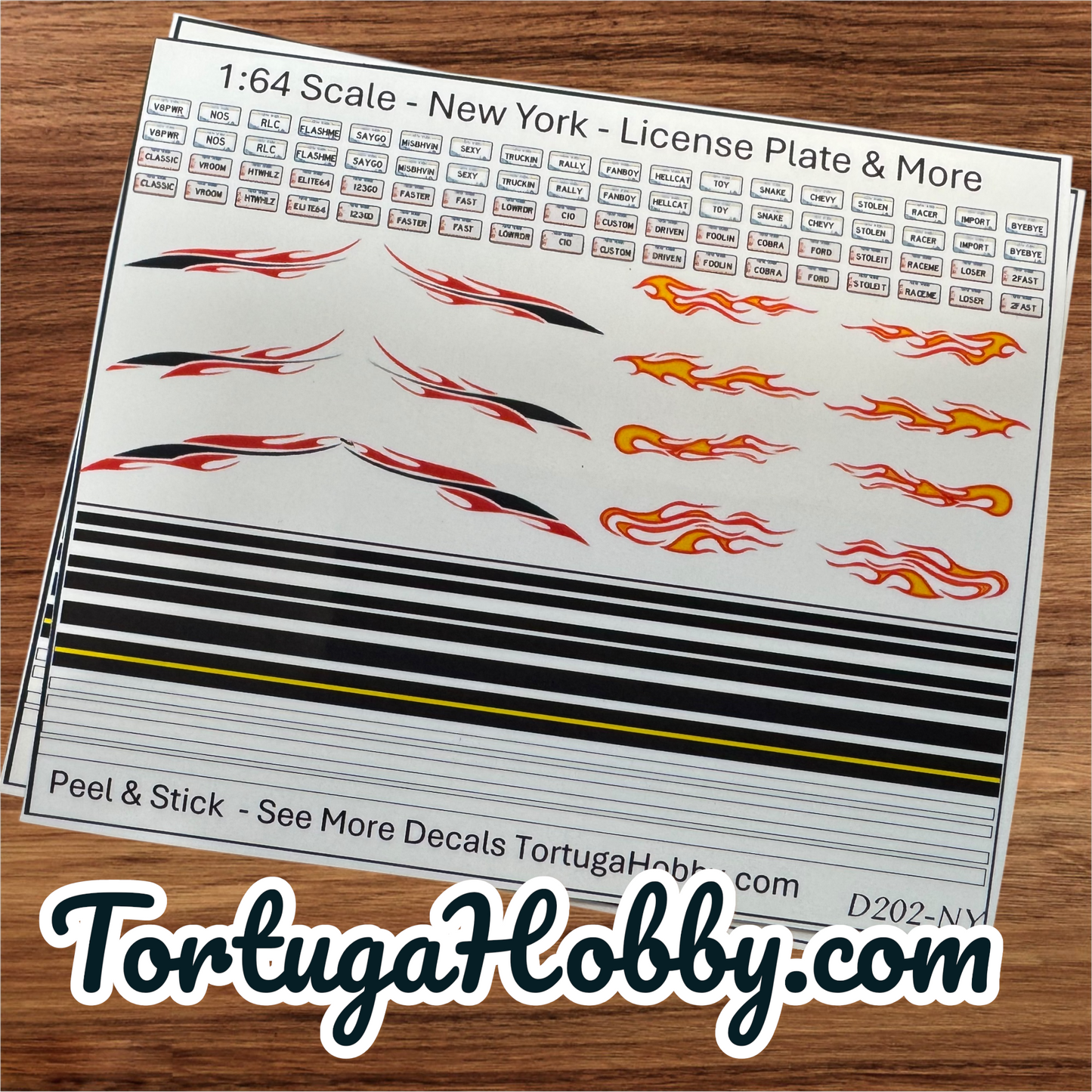 State License Plates Decals - 1:24 / 1:18 / 1:64 Scale - Water Slide or Peel & Stick