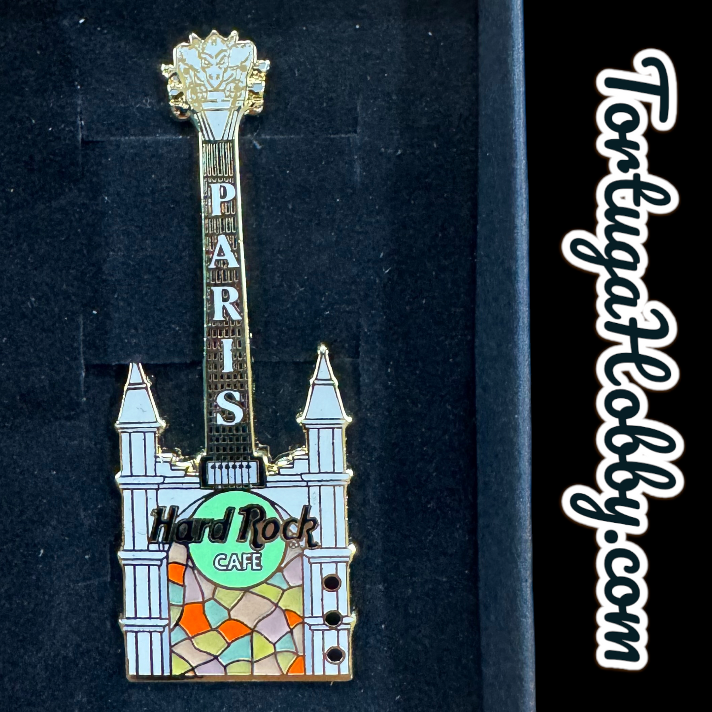 2002 - Hard Rock Cafe - Paris St Denis Church Stained Glass Guitar Pin