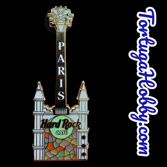 2002 - Hard Rock Cafe - Paris St Denis Church Stained Glass Guitar Pin