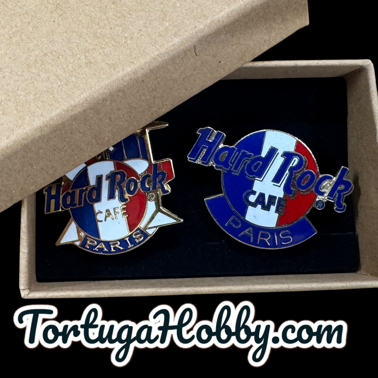 1997 - Hard Rock Cafe - Paris - Classic logo And Drum Set - 2 Pin Set