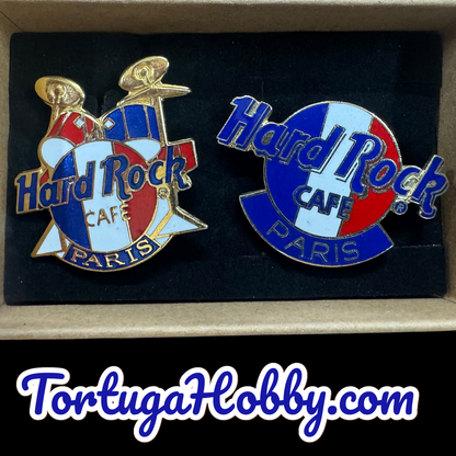 1997 - Hard Rock Cafe - Paris - Classic logo And Drum Set - 2 Pin Set
