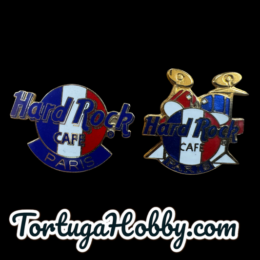 1997 - Hard Rock Cafe - Paris - Classic logo And Drum Set - 2 Pin Set