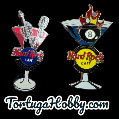 2002 - Hard Rock Cafe - Nashville - 2 Pin Set - 8th Anniversary Limited Edition
